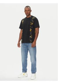 Versace Jeans Couture T-Shirt 78GAH615 Czarny Regular Fit. Kolor: czarny. Materiał: bawełna