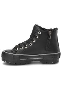 Big-Star - Czarne Sneakersy Big Star Modne Buty Damskie. Okazja: na co dzień. Kolor: czarny. Materiał: materiał. Szerokość cholewki: normalna #7