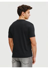 Pako Lorente - PAKO LORENTE – Czarny t-shirt męski. Kolor: czarny, niebieski, biały. Materiał: bawełna #6