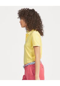 Ralph Lauren - RALPH LAUREN - Koszulka Classic Fit z logo. Typ kołnierza: polo. Kolor: żółty. Materiał: bawełna, materiał. Wzór: aplikacja, haft #4