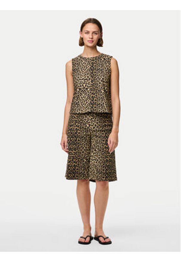 Pieces Bluzka Salume 17158200 Brązowy Relaxed Fit. Kolor: brązowy. Materiał: syntetyk