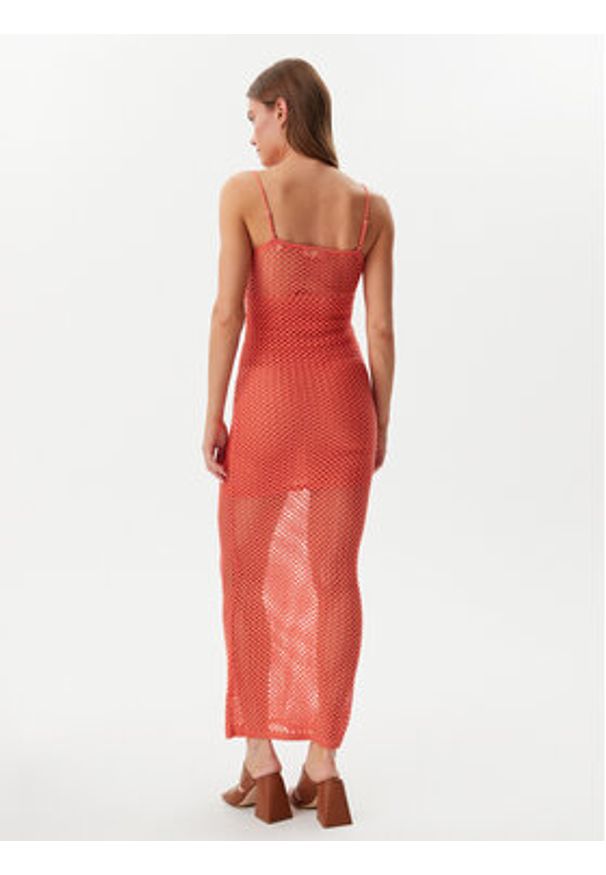 Guess Sukienka letnia E5GK07 Z3N30 Koralowy Regular Fit. Kolor: pomarańczowy. Materiał: syntetyk. Sezon: lato