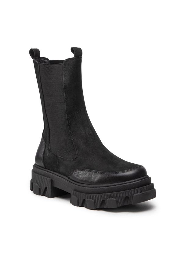 Sztyblety s.Oliver 5-25467-39 Black 001. Kolor: czarny. Materiał: nubuk, skóra