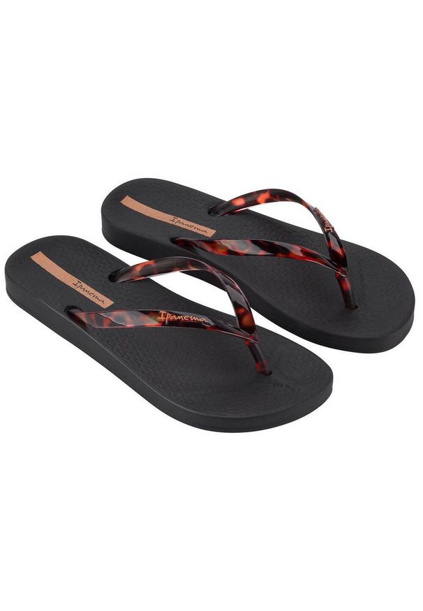 Japonki damskie Ipanema Anat Connect. Kolor: czarny. Materiał: syntetyk, materiał