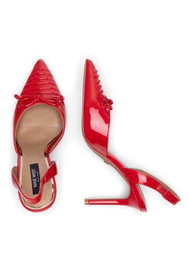 Nine West Sandały WFA2995-1 Czerwony. Kolor: czerwony. Materiał: skóra