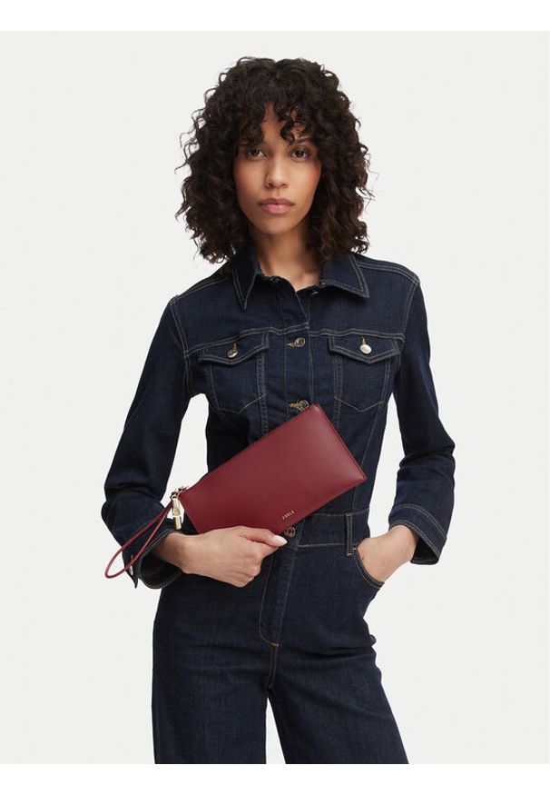 Furla Torebka Iride M WE00890 ARE000 CN CGQ00 Bordowy. Kolor: czerwony. Materiał: skórzane