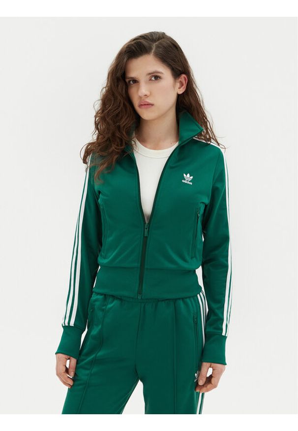 Adidas - adidas Bluza adicolor Classics Firebird JC8262 Zielony Regular Fit. Kolor: zielony. Materiał: syntetyk