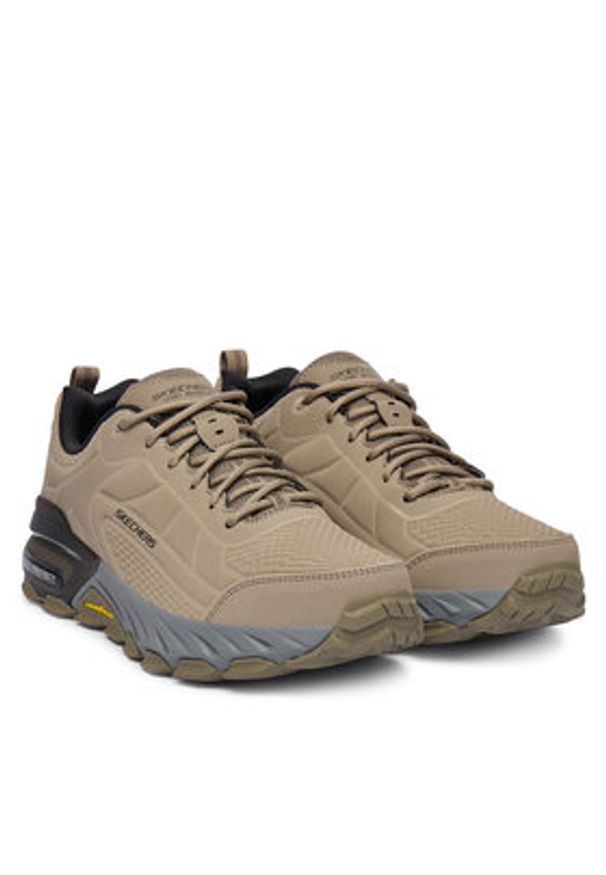 skechers - Skechers Trekkingi Max Protect 237672 TPBK Brązowy. Kolor: brązowy. Materiał: skóra. Sport: turystyka piesza