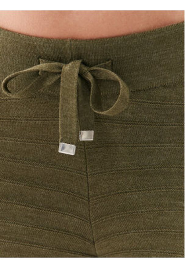 only - ONLY Spodnie dzianinowe 15294501 Zielony Wide Leg. Kolor: zielony. Materiał: syntetyk