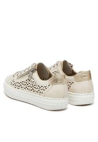 Rieker Sneakersy L5904-60 Beżowy. Kolor: beżowy. Materiał: skóra #3