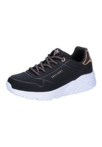 skechers - Buty do chodzenia dla dzieci Skechers Uno Lite metallic. Zapięcie: sznurówki. Kolor: czarny. Materiał: syntetyk, tkanina, materiał. Szerokość cholewki: normalna. Model: Skechers Sport. Sport: turystyka piesza