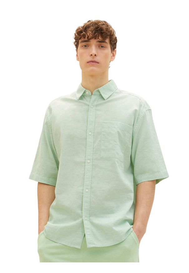 Tom Tailor Denim Koszula 1034920 Zielony Regular Fit. Kolor: zielony. Materiał: bawełna, denim