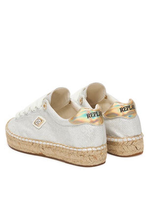 Replay - REPLAY Espadryle GWF22 .000.C0093S Biały. Kolor: biały. Materiał: materiał