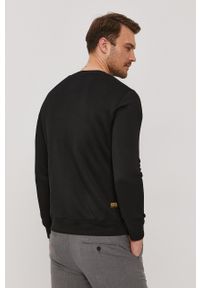 G-Star RAW - G-Star Raw bluza męska kolor czarny gładka. Okazja: na co dzień. Kolor: czarny. Materiał: poliester, dzianina. Wzór: gładki. Styl: casual #3