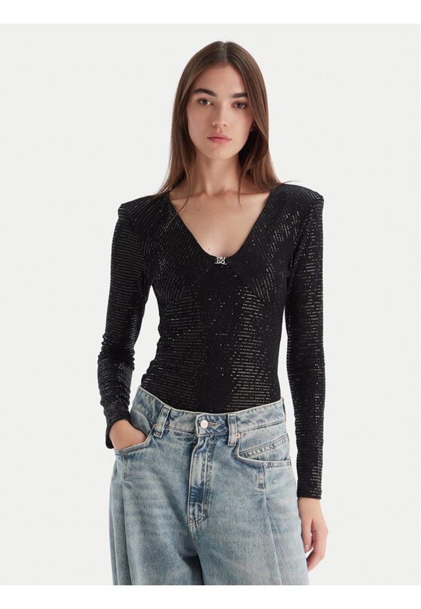 Hugo - HUGO Body Dammery 50546238 Czarny Slim Fit. Kolor: czarny. Materiał: syntetyk