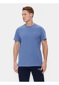 Tommy Jeans T-Shirt Classic DM0DM09598 Niebieski Regular Fit. Kolor: niebieski. Materiał: bawełna #1