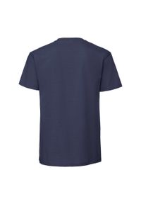 FRUIT OF THE LOOM - Męska Koszulka Iconic Premium Ringspun Cotton T-shirt. Kolor: niebieski