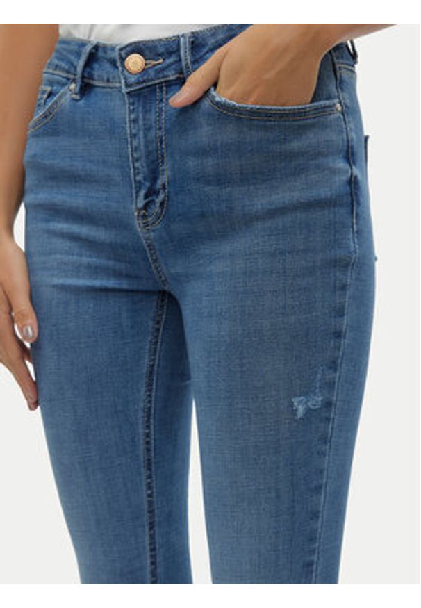 Vero Moda Jeansy Flash 10300173 Niebieski Skinny Fit. Kolor: niebieski