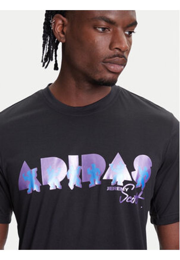 Adidas - adidas T-Shirt Jeremy Scott JL7620 Czarny Regular Fit. Kolor: czarny. Materiał: syntetyk