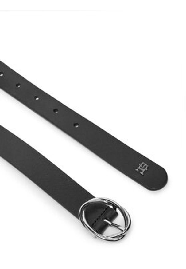 TOMMY HILFIGER - Tommy Hilfiger Pasek Damski Th Chic 2.5 Sv AW0AW17931 Czarny. Kolor: czarny. Materiał: skóra