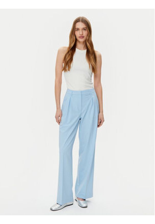 Vero Moda Spodnie materiałowe Liba 10324626 Błękitny Wide Leg. Kolor: niebieski. Materiał: syntetyk