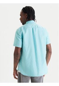 TOMMY HILFIGER - Tommy Hilfiger Koszula MW0MW42450 Turkusowy Regular Fit. Kolor: turkusowy. Materiał: bawełna #5
