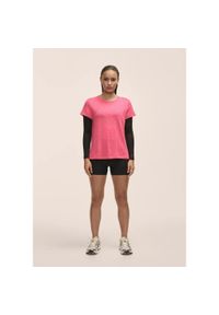 CASALL - Koszulka Damska Sportowa Casall Soft Texture Tee Lekka Treningowa. Kolor: różowy. Sport: joga i pilates