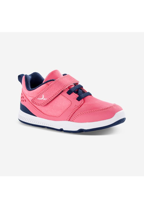 Decathlon - Buty dla dzieci Domyos 550 I Move. Kolor: różowy, niebieski, wielokolorowy. Materiał: materiał. Szerokość cholewki: normalna