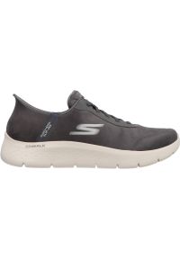 skechers - Buty sportowe Sneakersy męskie, Slip-Ins: GO Walk Flex - Smooth Motion. Kolor: szary. Sport: turystyka piesza