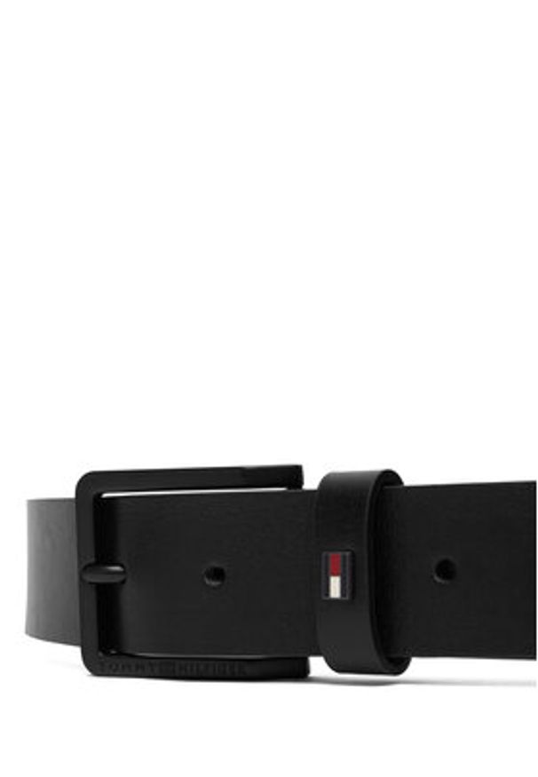 TOMMY HILFIGER - Tommy Hilfiger Pasek Męski Olivier 3.5 Ext AM0AM13755 Czarny. Kolor: czarny. Materiał: skóra