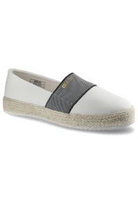Big-Star - Białe Espadryle Big Star Lekkie Damskie Buty. Zapięcie: pasek. Kolor: biały. Materiał: len, materiał. Sezon: lato. Styl: elegancki, wakacyjny, klasyczny