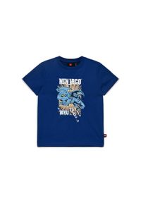 Koszulka Dziecięca Bio Bawełna LEGO Ninjago Tano 212 Niebieska. Kolor: niebieski. Materiał: bawełna. Wzór: nadruk. Sezon: lato