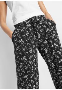 bonprix - Spodnie palazzo z mieszanki wiskozy. Kolor: czarny. Materiał: wiskoza #3