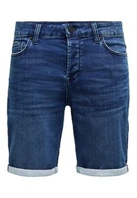 Only & Sons Szorty jeansowe Ply 22018582 Granatowy Regular Fit. Kolor: niebieski. Materiał: jeans, bawełna
