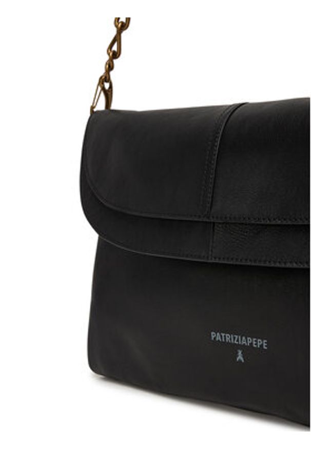 Patrizia Pepe Torebka 8B0286/L162-ccK103 Czarny. Kolor: czarny. Materiał: skórzane