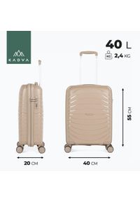 Walizka podróżna KADVA Brava. Kolor: beżowy #2