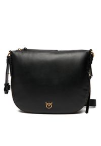 Pinko - PINKO Torebka Hobo Zip Around Classic Ai 25-26 PLTT 105113 A0QO Czarny. Kolor: czarny. Materiał: skórzane