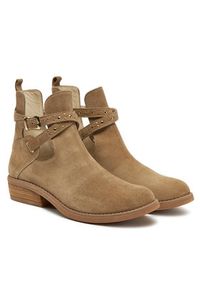 TwinSet - TWINSET Botki 251GCJ030 Beżowy. Kolor: beżowy. Materiał: zamsz, skóra #3