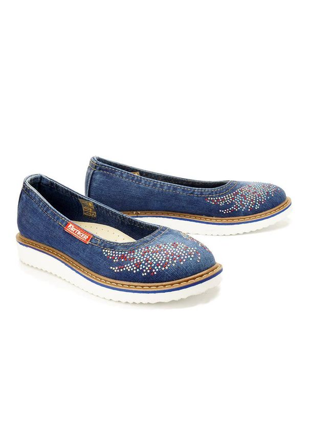 Artiker Relaks - ARTIKER RELAKS 42C226 jeans, czółenka damskie. Kolor: niebieski. Materiał: jeans. Szerokość cholewki: normalna