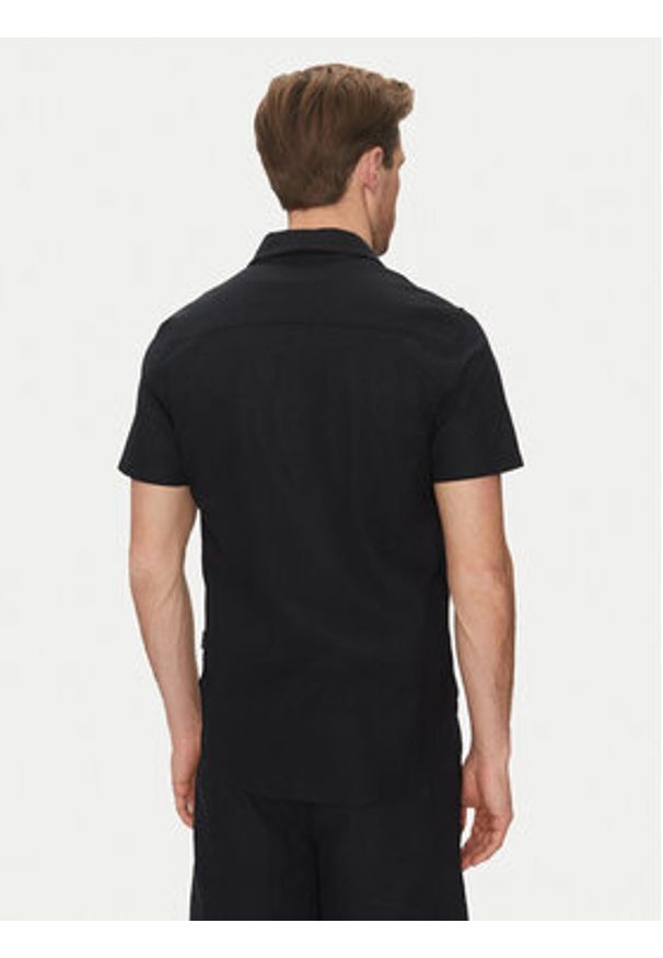 Blend Koszula 20718401 Czarny Regular Fit. Kolor: czarny. Materiał: len, bawełna