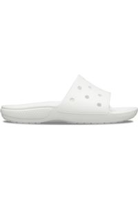 Klapki damskie Crocs Classic Slide. Kolor: biały, wielokolorowy. Materiał: syntetyk, materiał. Styl: sportowy
