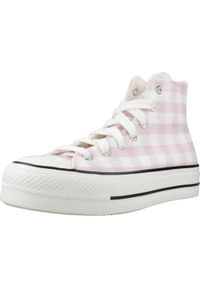 Tenisówki Converse Model Chuck Taylor All Star Platform Gingham Kolor Rose. Kolor: różowy. Materiał: tkanina. Obcas: na platformie