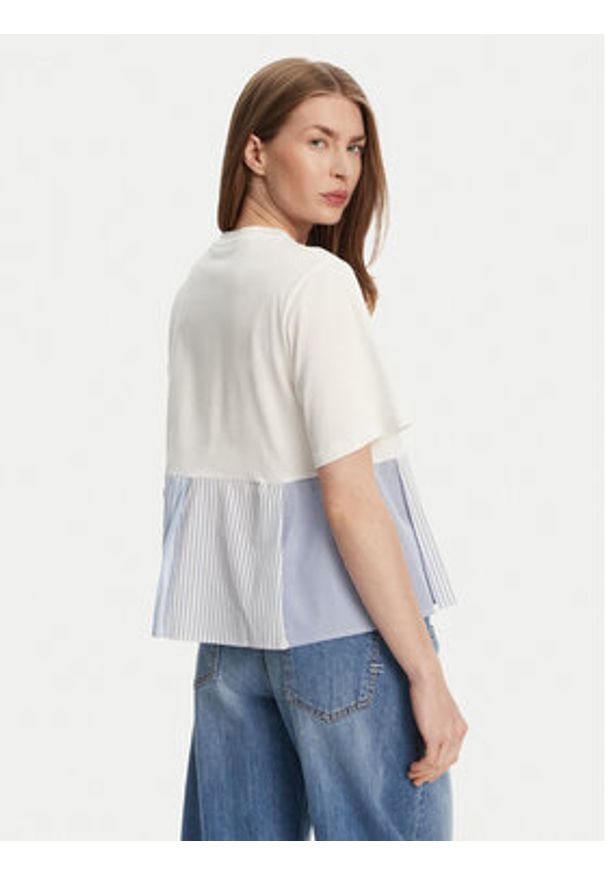 Weekend Max Mara T-Shirt Bird 2515941102 Biały Relaxed Fit. Kolor: biały. Materiał: bawełna