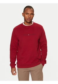 TOMMY HILFIGER - Tommy Hilfiger Bluza UM0UM03346 Czerwony Regular Fit. Kolor: czerwony. Materiał: bawełna, syntetyk