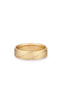 W.KRUK - Obrączka ślubna złota BOLLETA męska. Materiał: złote. Kolor: złoty. Wzór: aplikacja, gładki