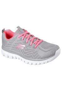 skechers - Buty treningowe damskie Skechers Graceful Get Connect. Zapięcie: sznurówki. Kolor: szary. Materiał: syntetyk, materiał. Szerokość cholewki: normalna. Model: Skechers Sport. Sport: turystyka piesza