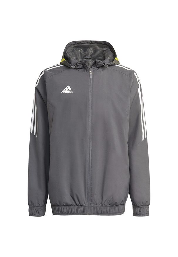 Adidas - Kurtka męska adidas Condivo 20 All-weather Jacket. Kolor: wielokolorowy, szary, biały