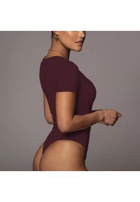 Intica - Body z krótkim rękawem i dekoltem V elastyczne Ieteke. Kolor: czarny. Materiał: materiał. Długość: krótkie. Wzór: gładki #7