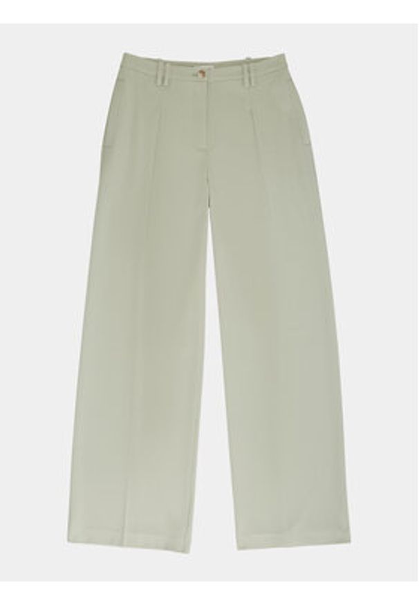 Tom Tailor Spodnie materiałowe 1040686 Zielony Wide Leg. Kolor: zielony. Materiał: syntetyk