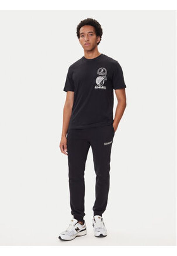 Napapijri T-Shirt S-Funes Ss NP0A88UA Czarny Regular Fit. Kolor: czarny. Materiał: bawełna